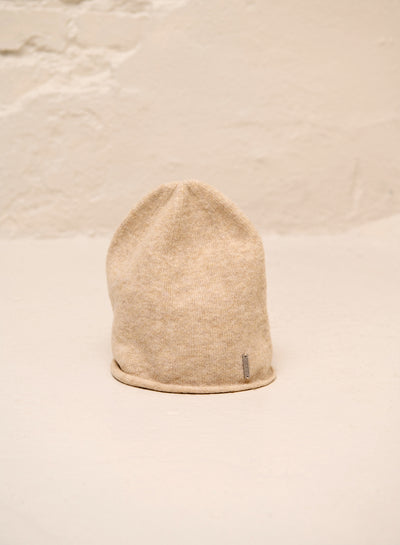 Beige Soft Knit Hat
