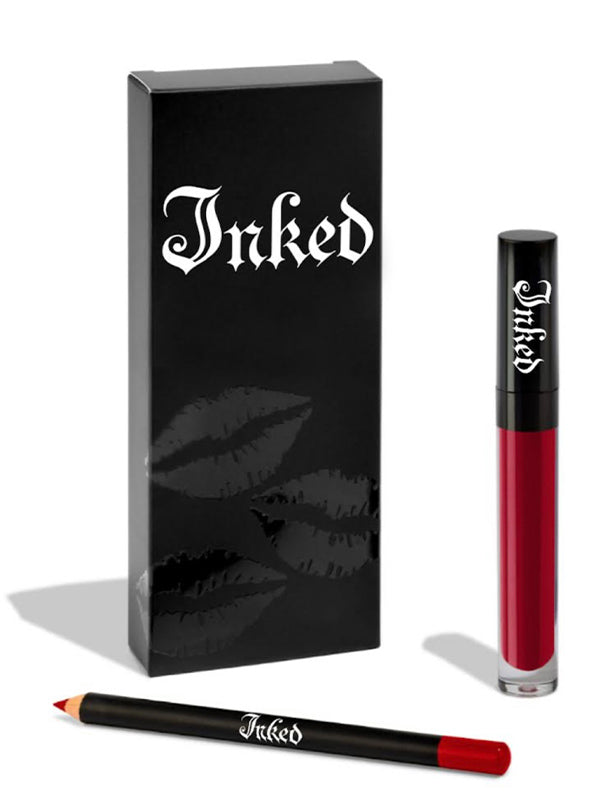 INKED Cosmetics: Valentine Lipstick and Liner Set